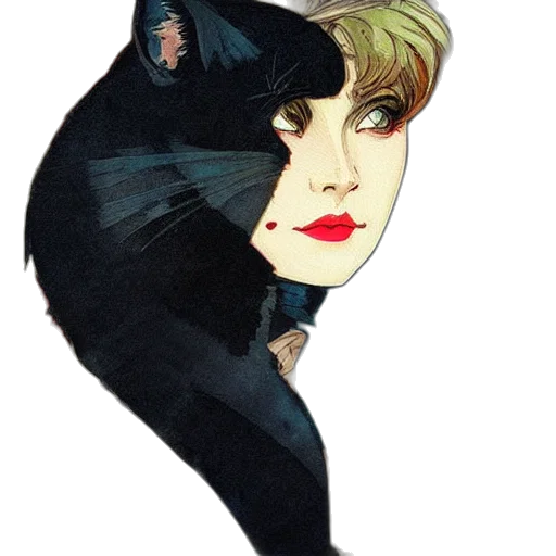 mask, animal, hat, cartoon, comic book art, watercolor, concept art, dark transparent PNG cut-out