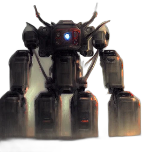 robot, bottle, weapon, concept art transparent PNG cut-out