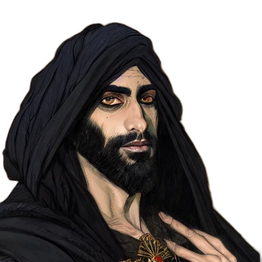 face, staff, mask, fantasy art transparent PNG cut-out