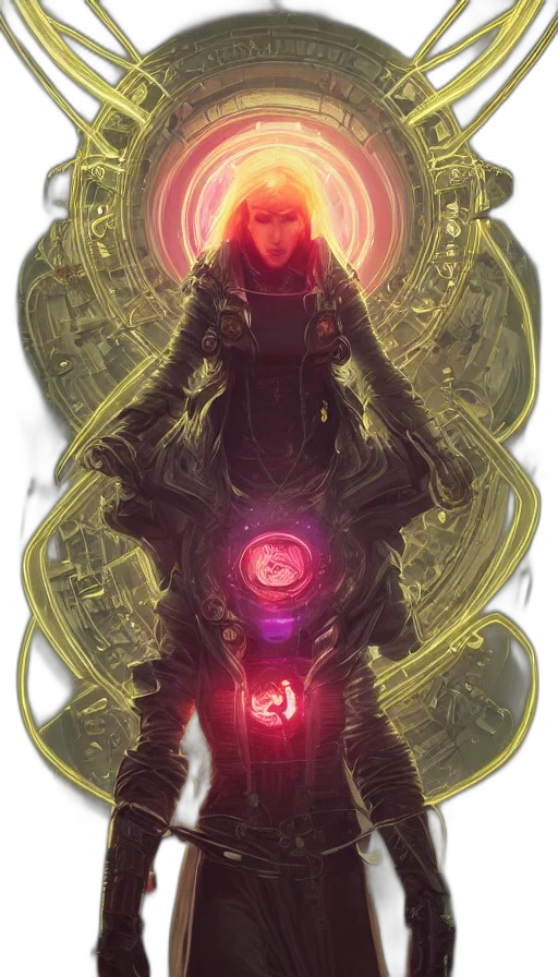 concept art, cyberpunk, fantasy art, comic book art transparent PNG cut-out