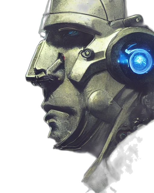 robot, face, mask, concept art transparent PNG cut-out