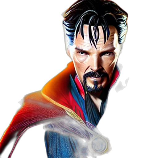 face, comic book art, concept art, photorealistic transparent PNG cut-out