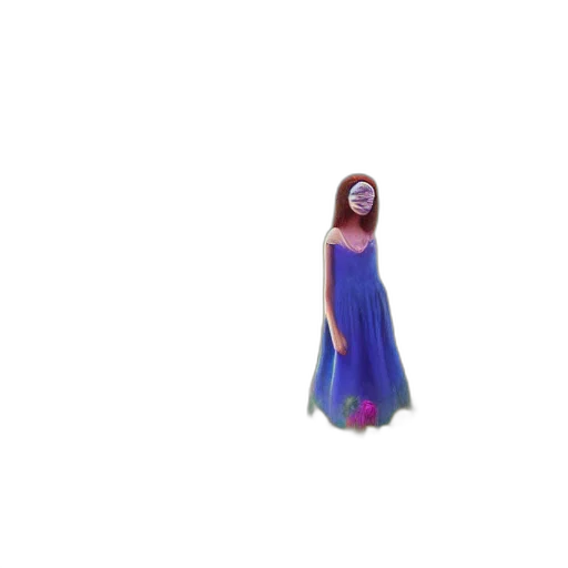 dress, hair, creature, mask transparent PNG cut-out