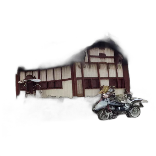 building, car, weapon, robot, concept art, 3d render, photorealistic, pixel art transparent PNG cut-out
