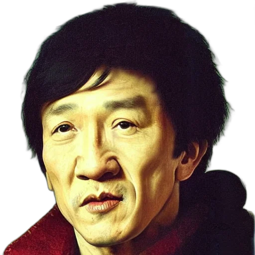 face, staff, jacket, mask, photorealistic, oil painting, concept art, comic book art transparent PNG cut-out