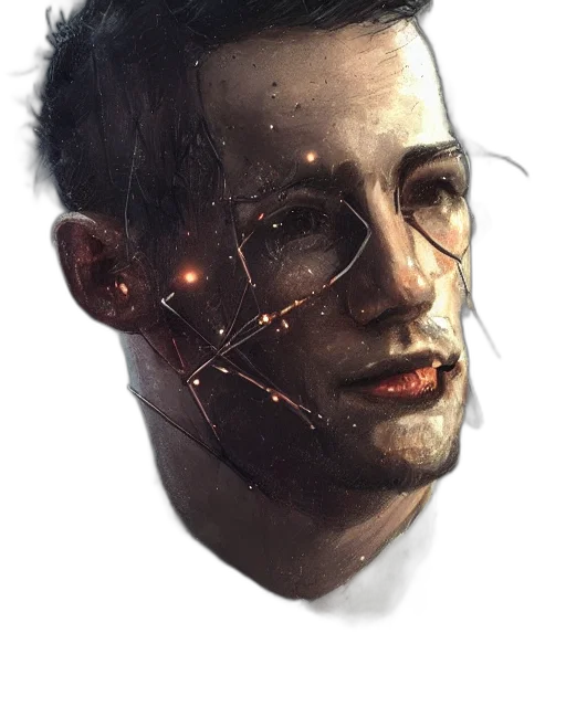 face, mask, robot, creature transparent PNG cut-out