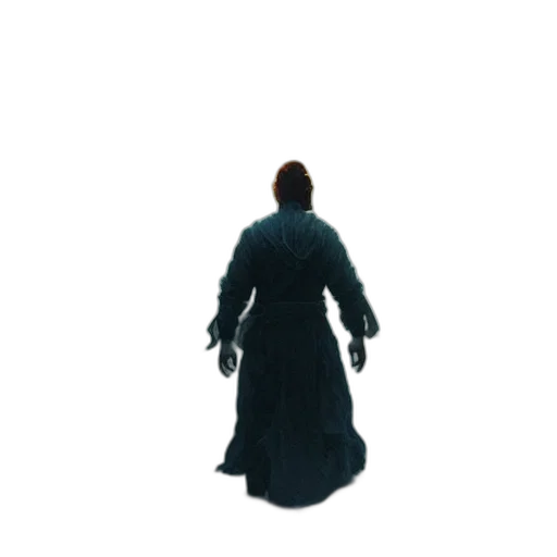 jacket, staff, creature, robot, concept art, 3d render, pixel art, photorealistic transparent PNG cut-out