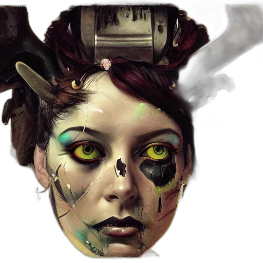 mask, face, creature, crown transparent PNG cut-out