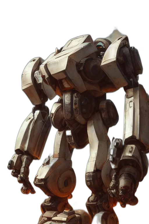 robot, weapon, concept art, 3d render transparent PNG cut-out