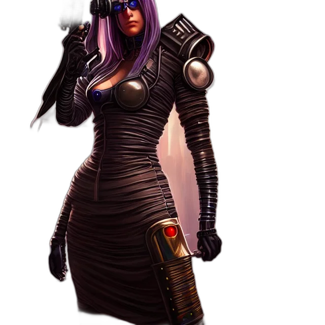 staff, weapon, concept art, cyberpunk, fantasy art, comic book art, dark, maid transparent PNG cut-out