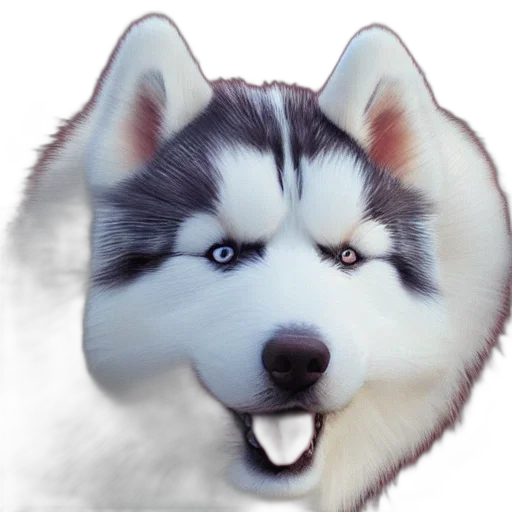 face, animal, creature, mask, photorealistic, 3d render, pixel art, vaporwave transparent PNG cut-out