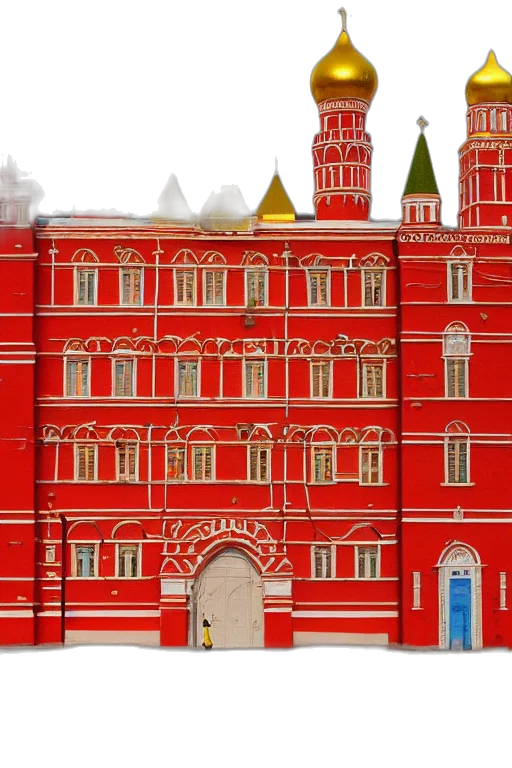 building, 3d render, photorealistic, red transparent PNG cut-out