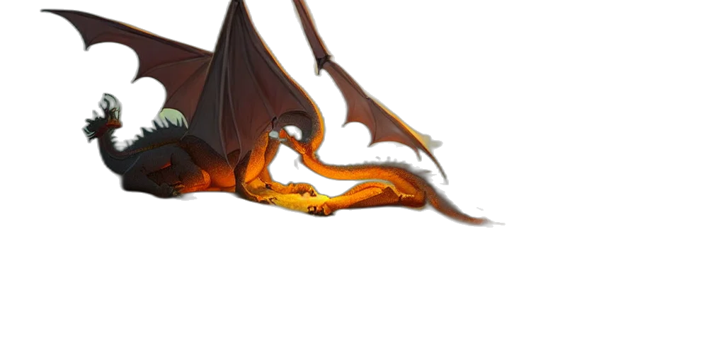 dragon, creature, animal, staff transparent PNG cut-out