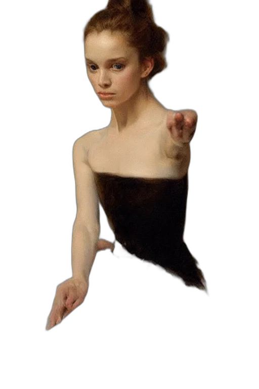 dress, jewelry, staff, hair transparent PNG cut-out