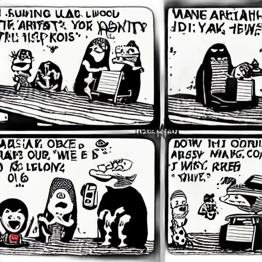 comic book art, humorous, comic, strip transparent PNG cut-out