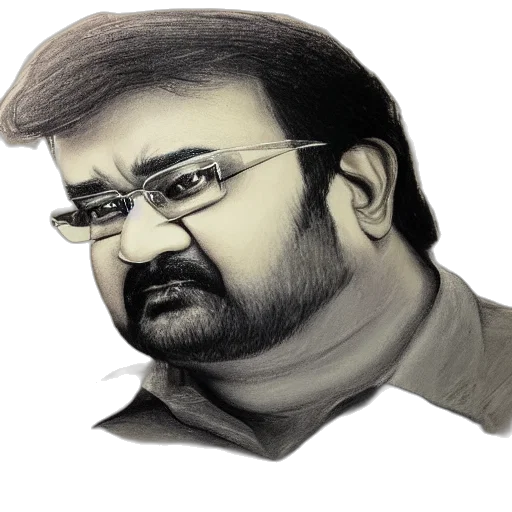 staff, face, pencil sketch, photorealistic transparent PNG cut-out