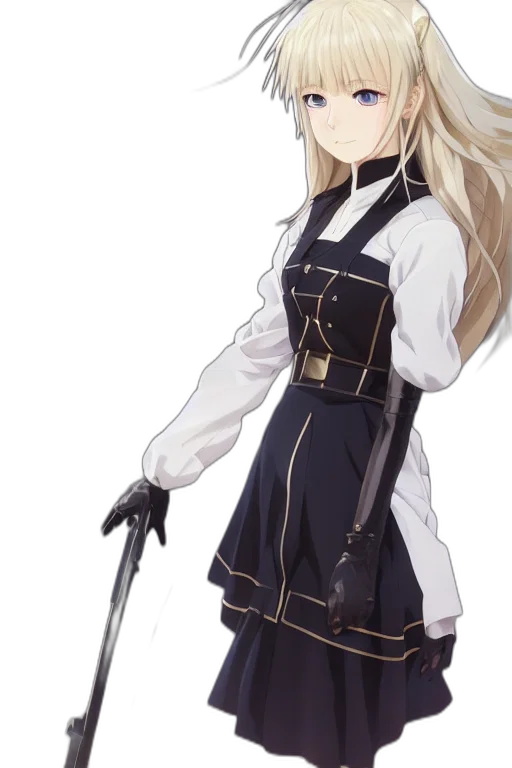 staff, dress, sword, weapon, anime, concept art, cartoon, pixel art transparent PNG cut-out