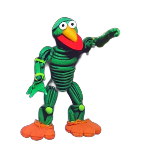 robot, creature, animal, staff, 3d render, concept art, pixel art, outer space transparent PNG cut-out