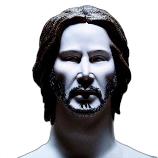face, mask, hair, 3d render, photorealistic, concept art, vaporwave, photo transparent PNG cut-out