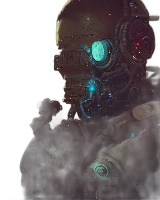 robot, mask, face, creature, cyberpunk, concept art, fantasy art, comic book art transparent PNG cut-out