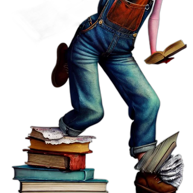 staff, jacket, hat, robot, concept art, 3d render, fantasy art, comic book art transparent PNG cut-out