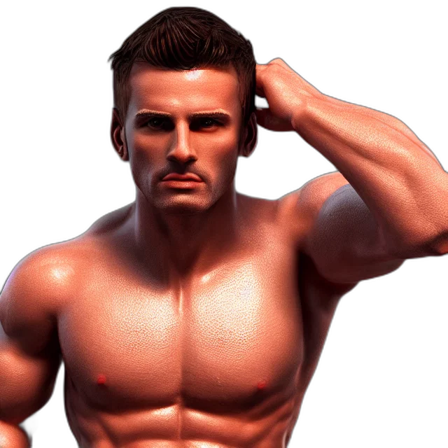 face, 3d render, photorealistic, concept art, cartoon, fit, body, highly transparent PNG cut-out