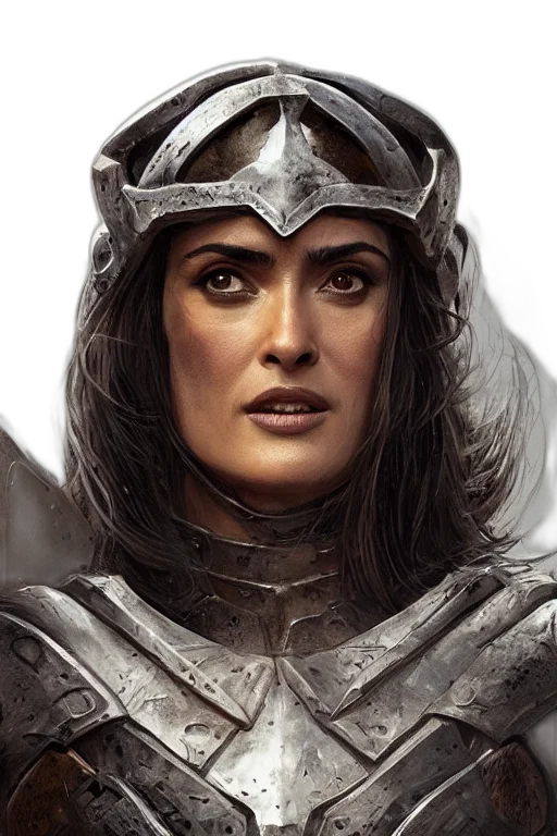 face, crown, sword, fantasy art transparent PNG cut-out