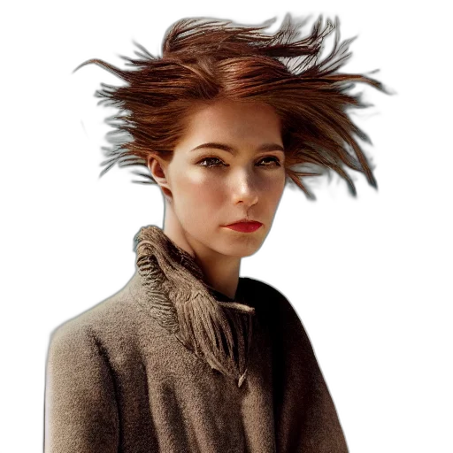 hair, jacket, crown, face transparent PNG cut-out