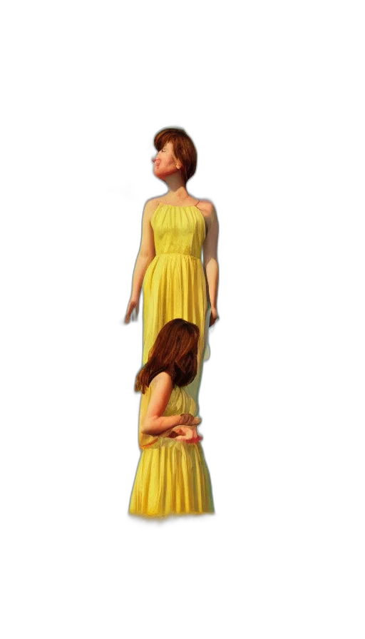 dress, jewelry, staff, 3d render transparent PNG cut-out