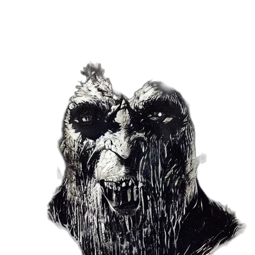 mask, creature, face, animal, comic book art, concept art, photorealistic, pencil sketch transparent PNG cut-out
