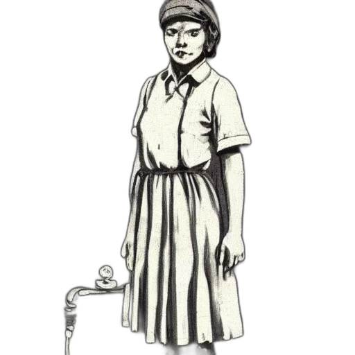 staff, dress, jacket, face transparent PNG cut-out