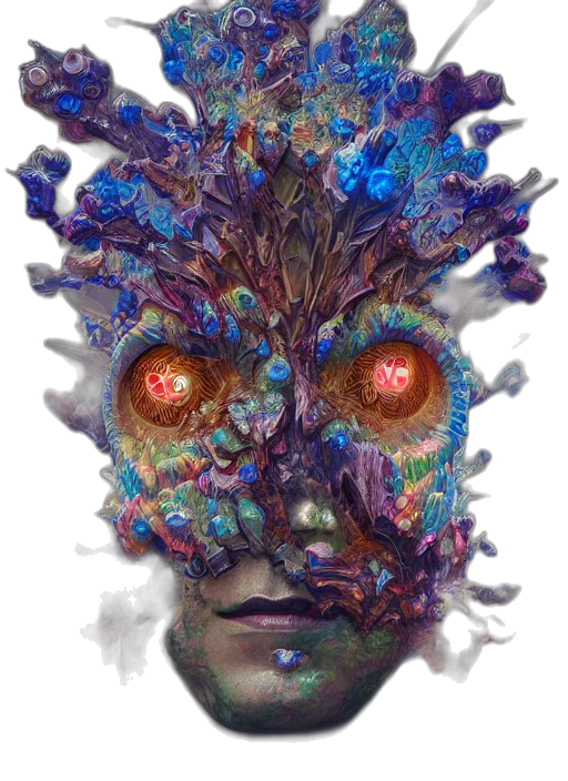 mask, face, robot, creature transparent PNG cut-out