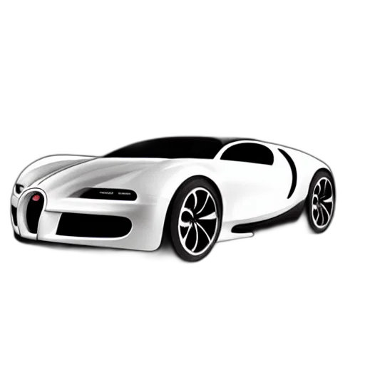 car, weapon, 3d render, photorealistic, concept art, cartoon, bugatti, type transparent PNG cut-out