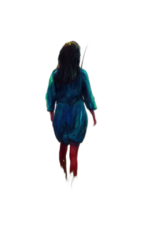 dress, jacket, hair, creature transparent PNG cut-out