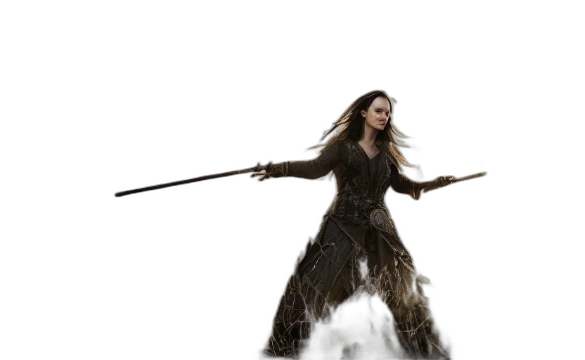 sword, staff, weapon, dragon transparent PNG cut-out