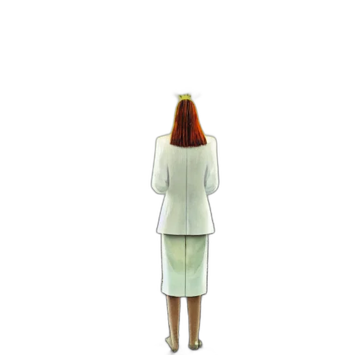 dress, staff, jacket, robot, concept art, 3d render, pixel art, cartoon transparent PNG cut-out