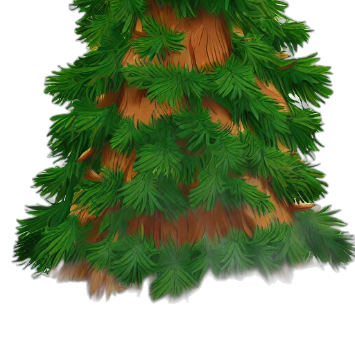 tree, dress, hair, 3d render, pixel art, photorealistic, concept art, fir transparent PNG cut-out