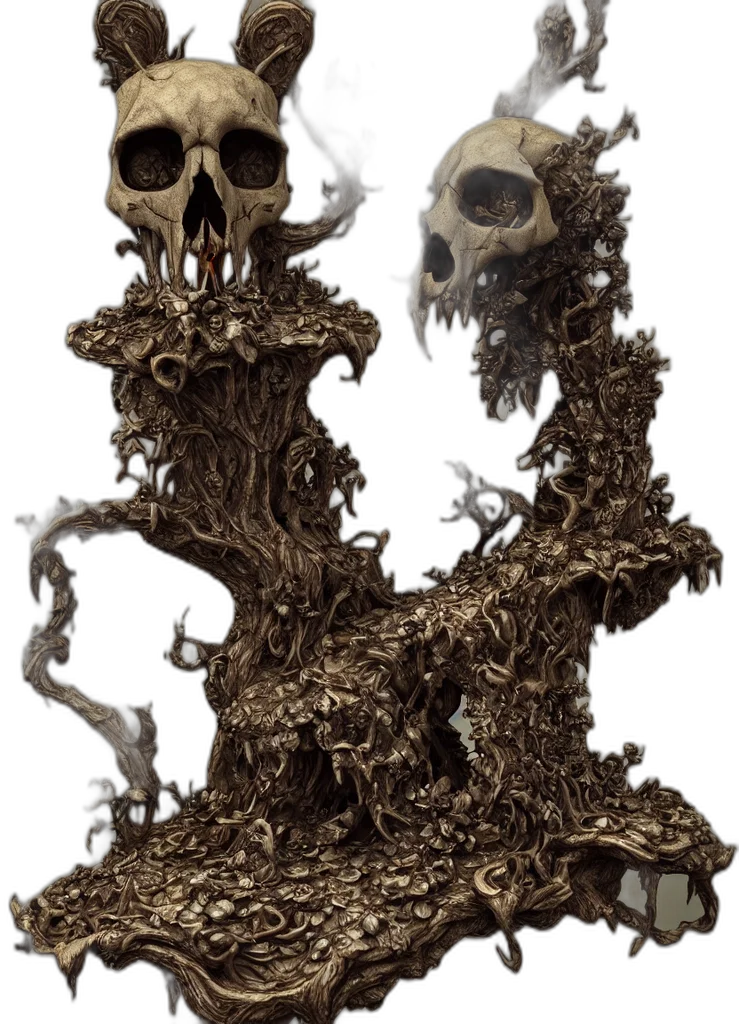 crown, tree, mask, creature transparent PNG cut-out