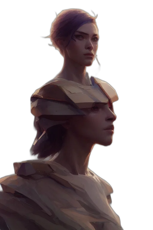 face, staff, crown, mask, concept art, fantasy art, photorealistic, 3d render transparent PNG cut-out