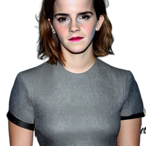 dress, face, jacket, hair, photorealistic, cartoon, emma, watson transparent PNG cut-out