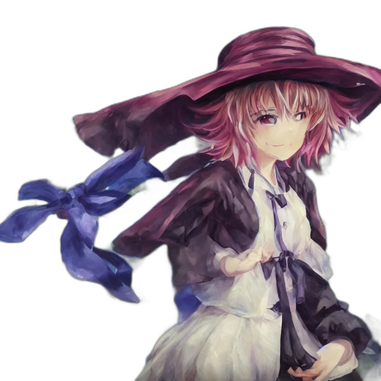 hat, dress, umbrella, staff transparent PNG cut-out
