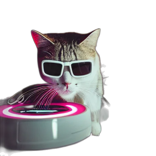 robot, animal, car, vaporwave transparent PNG cut-out