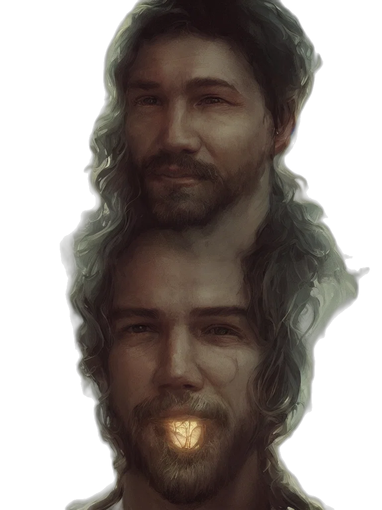 face, hair, crown, mask, fantasy art, concept art, photorealistic, oil painting transparent PNG cut-out