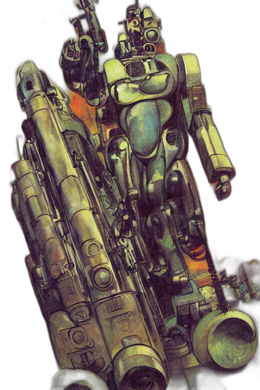 robot, weapon, staff, concept art transparent PNG cut-out
