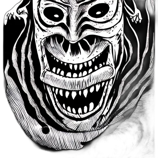 mask, face, creature, jacket, comic book art, pencil sketch, cartoon, concept art transparent PNG cut-out