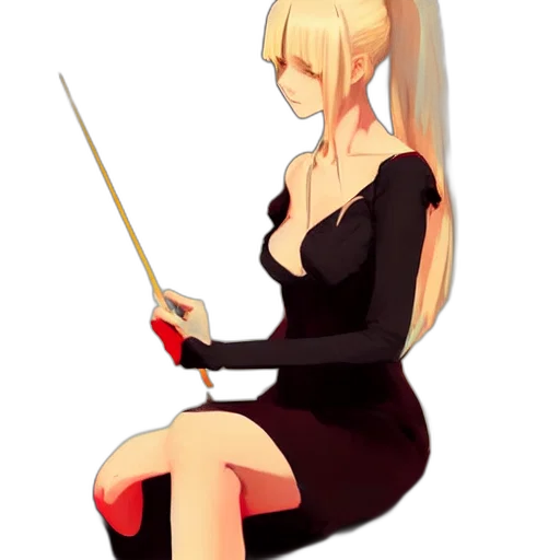 staff, dress, weapon, sword, pixel art, concept art, anime, fantasy art transparent PNG cut-out