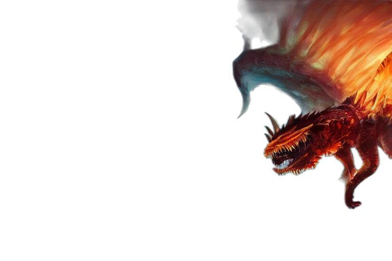 dragon, creature, animal, weapon transparent PNG cut-out