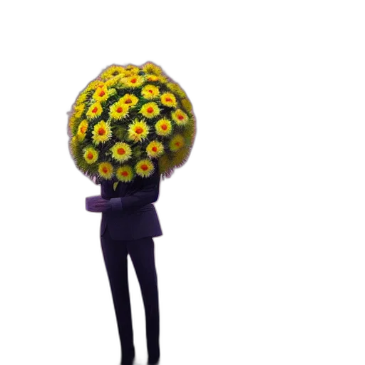 flower, hat, umbrella, staff, 3d render, concept art, pixel art, anime transparent PNG cut-out