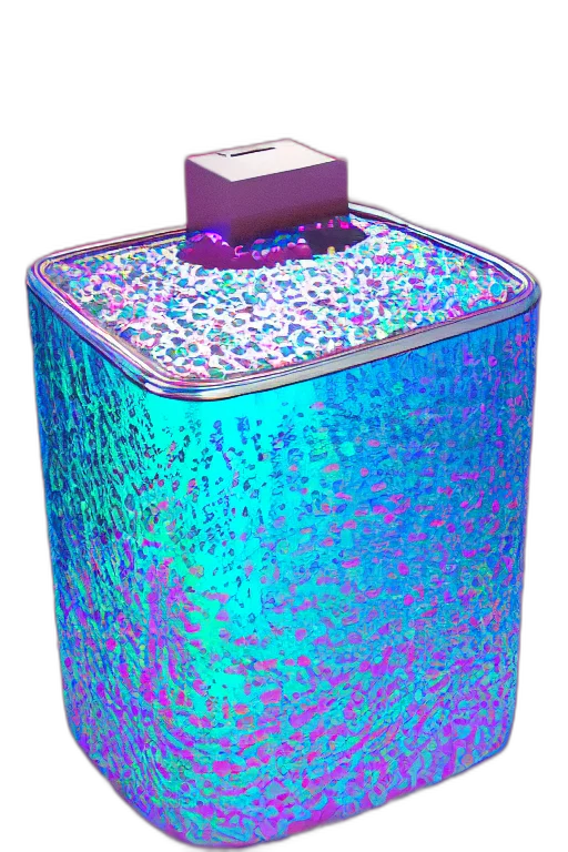 robot, bottle, crown, jewelry, vaporwave, 3d render, beautiful, masterpiece transparent PNG cut-out
