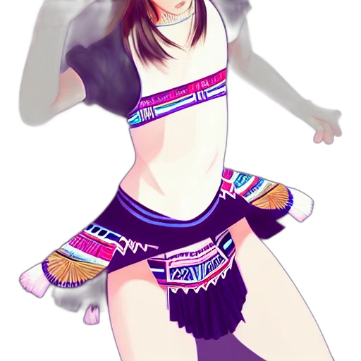 dress, pixel art, anime, concept art transparent PNG cut-out